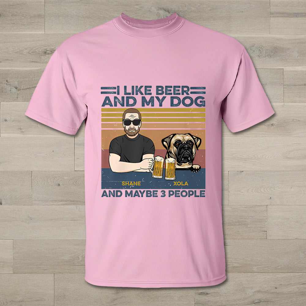 I Like Bourbon, Beer, And My Dogs-Personalized Shirt