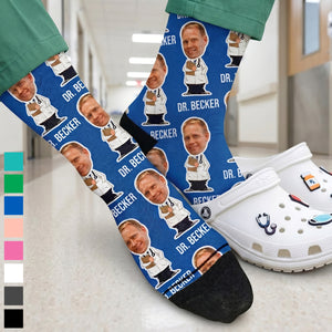 Personalized Doctor Face Socks-Custom Photo Funny Socks Gift For Doctors