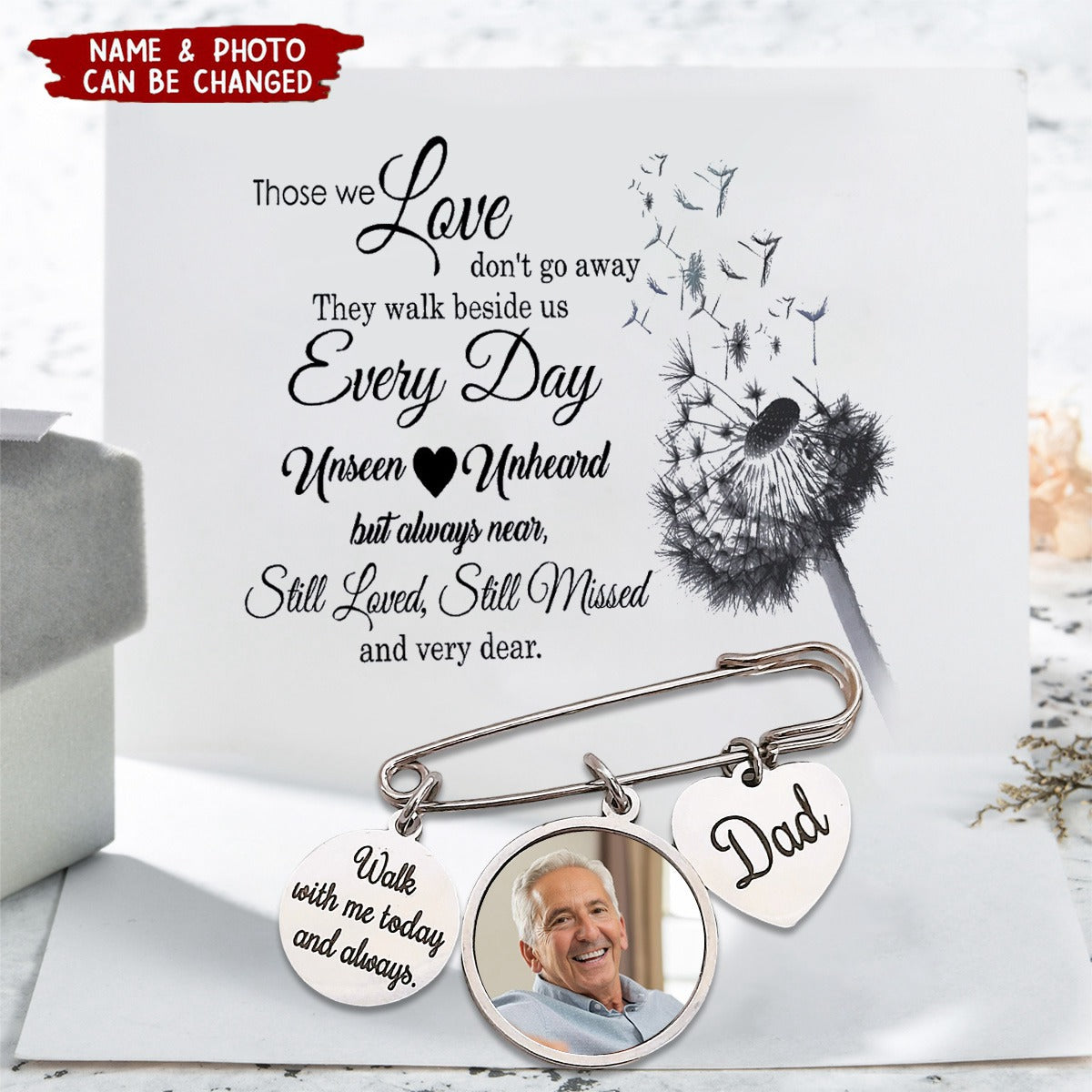 Walk With Me Today And Always - Personalized Lapel Pin