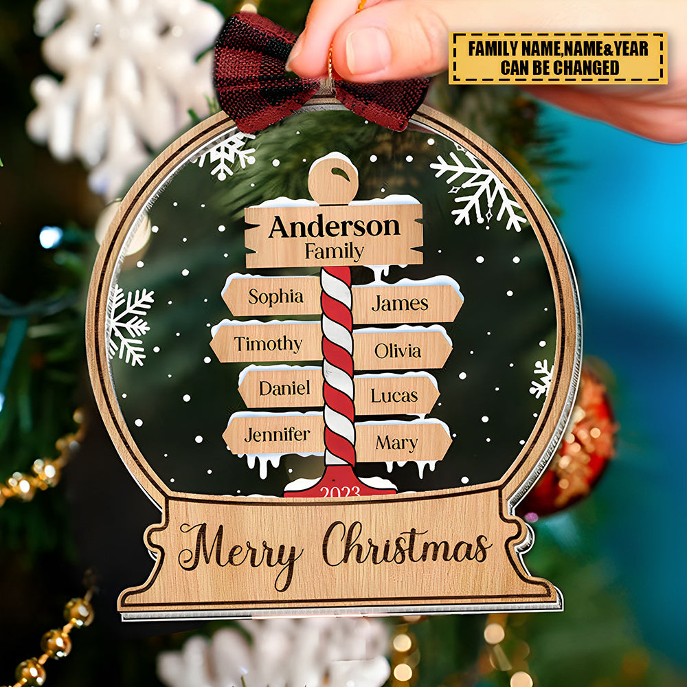 Merry Christmas - Personalized Acrylic Ornament