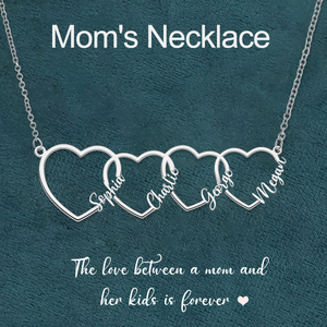 Personalized Family Name Necklace With Heart, Mother's Day Gift