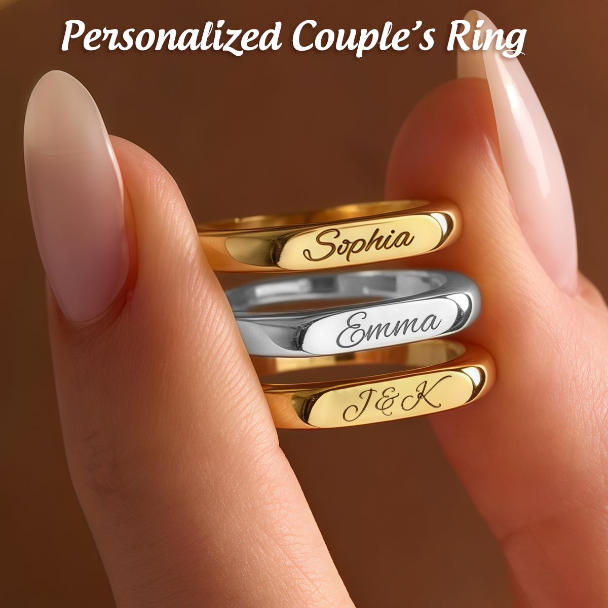 Personalized Custom Dainty Name Ring, Gift For Her