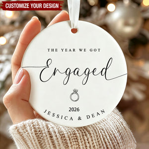 The Year We Got Engaged, Personalized Engagement Ornament