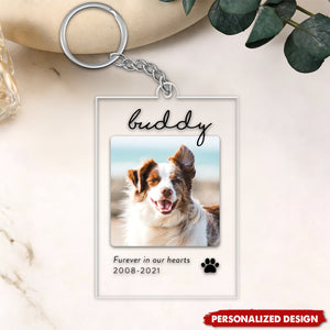Personalized Pet Memorial Keychain, Acrylic Photo Keepsake