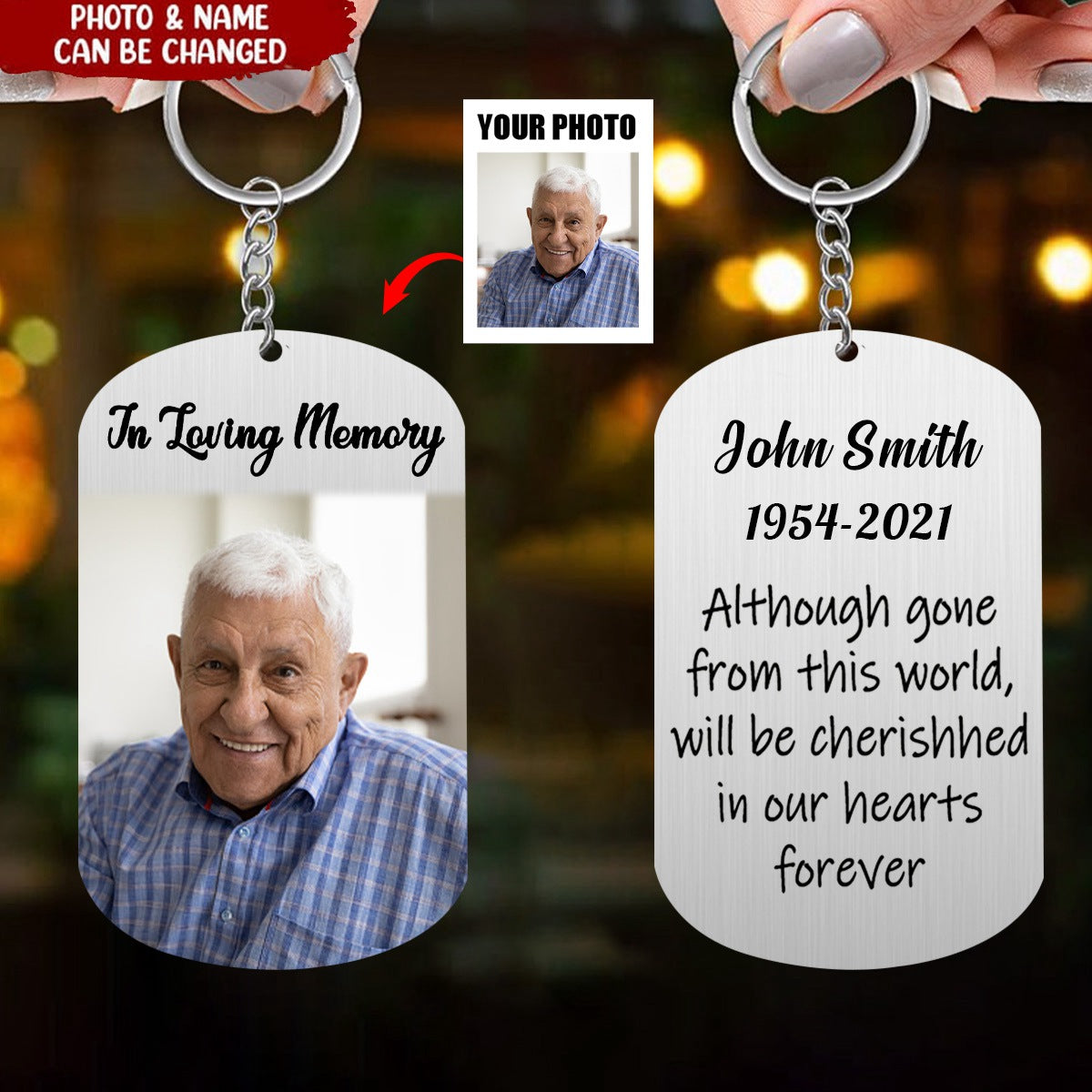 In Loving Memory Personalized Keychain - Unique Sympathy Gift