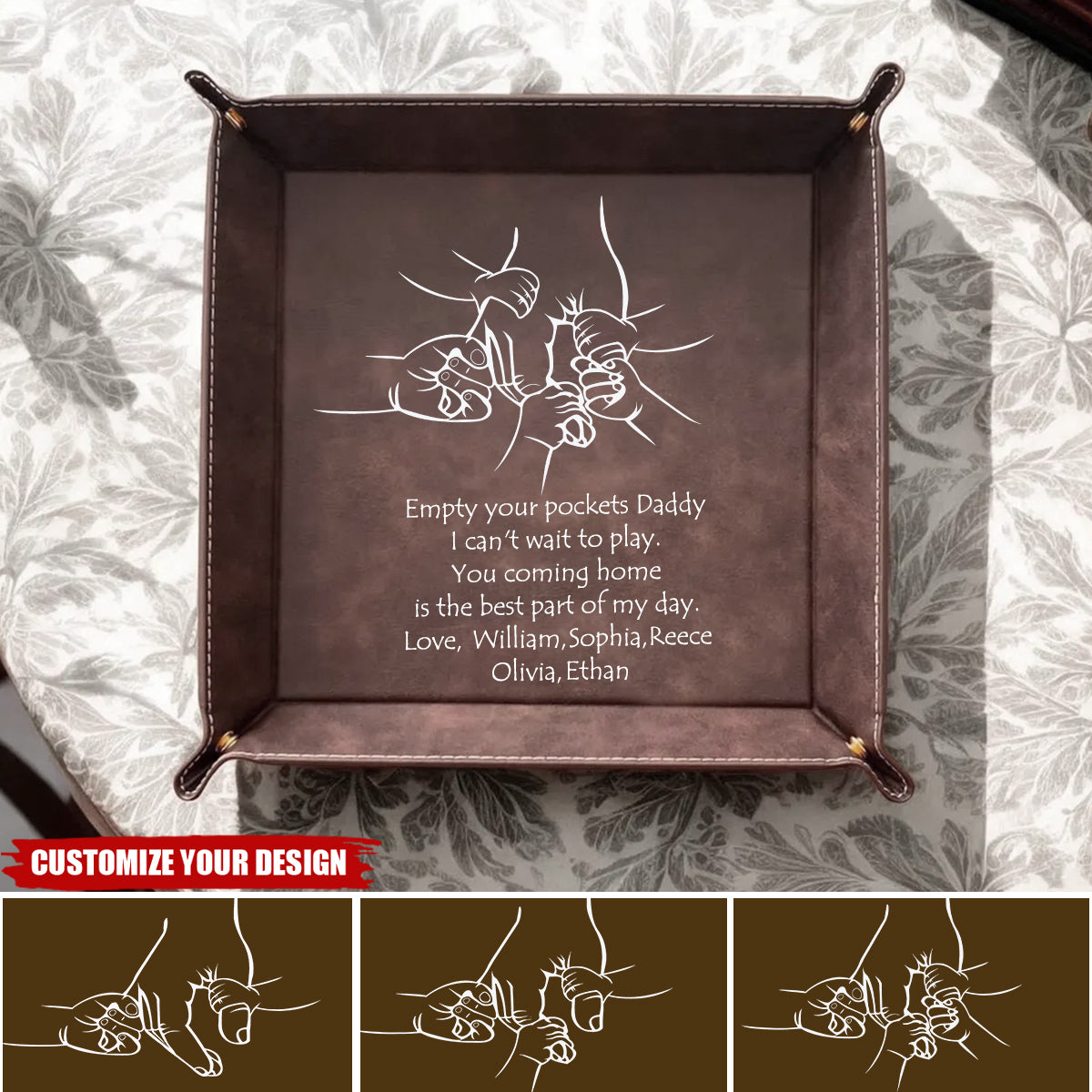 Coming Home Is The Best Part Of My Day - Personalized Valet Tray For Father's Day