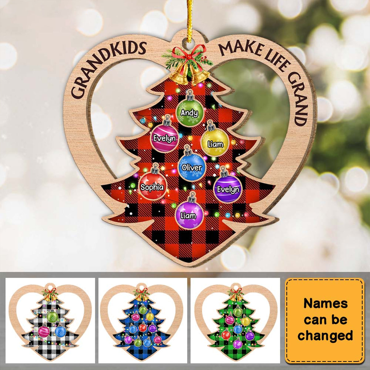 Personalized Gift For Grandma Grandpa Grandparents My Grandkids Ornament
