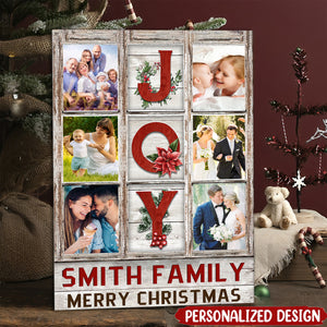 Personalized Customized Photo Collage Vintage Christmas Poster - Gift for Family/Friends