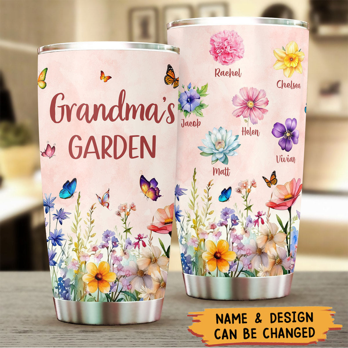 Personalized Tumbler - Grandma's Garden - Best Gift For Grandma