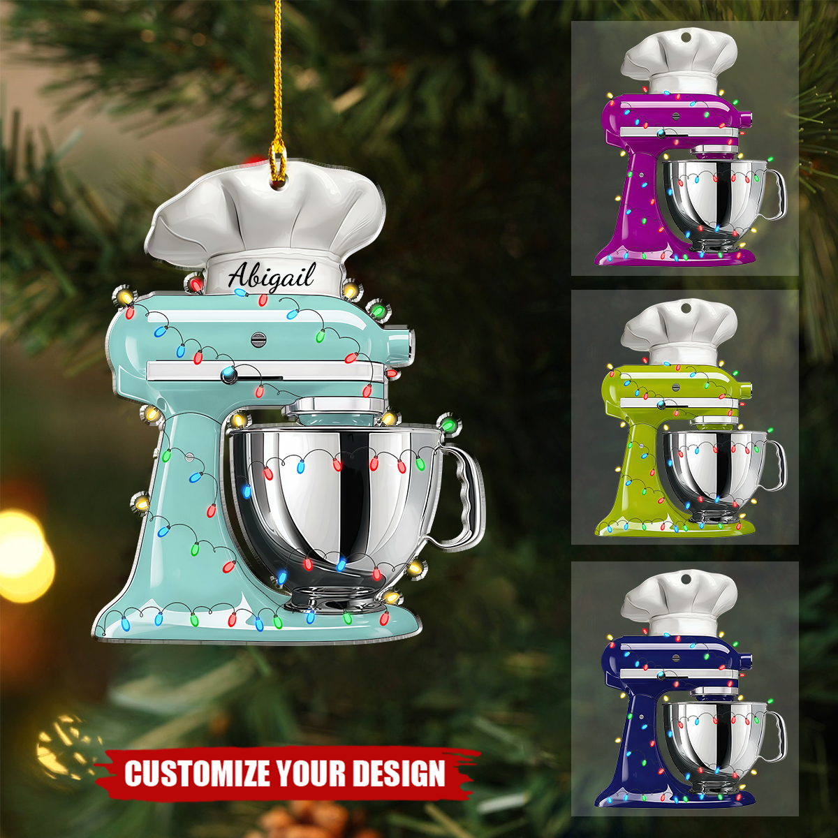 Baking Christmas Hat Ornament, Baker Gift