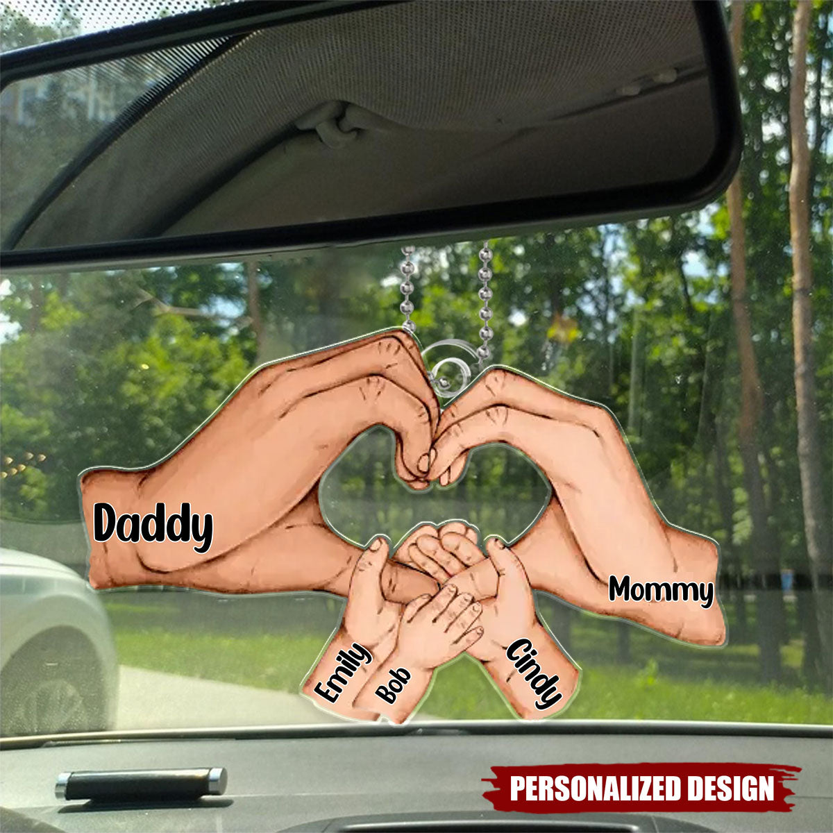 Thankful For My Blessed Family - Family Personalized Custom Car Ornament