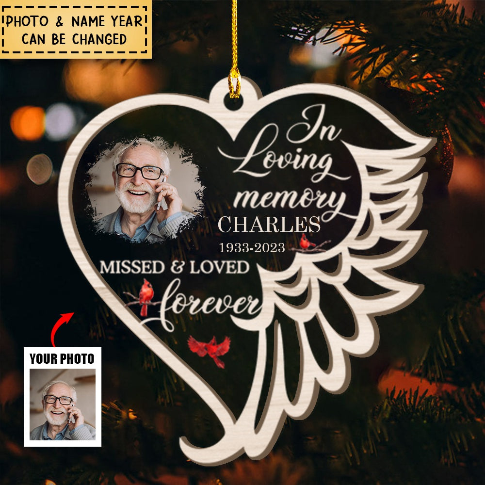 Missed And Loved Forever - Personalized Wooden Ornament