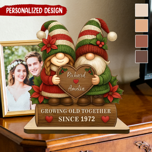 Custom Couple Growing Old Together Wooden Plaque,Couple Gifts