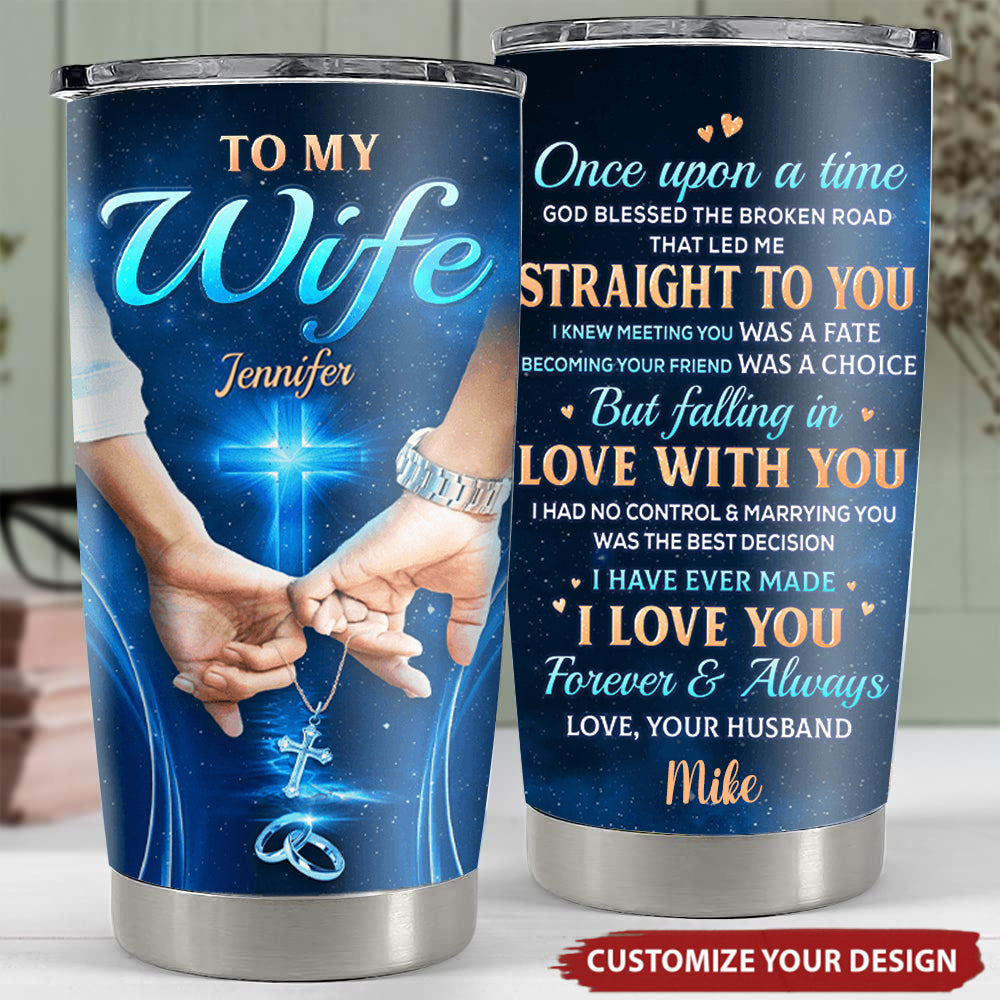 Once Upon A Time - Couple Personalized Custom Tumbler - Gift For Husband Wife, Anniversary