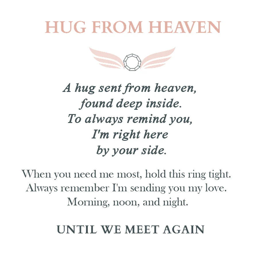 Personalized Hug From Heaven Memorial Ring