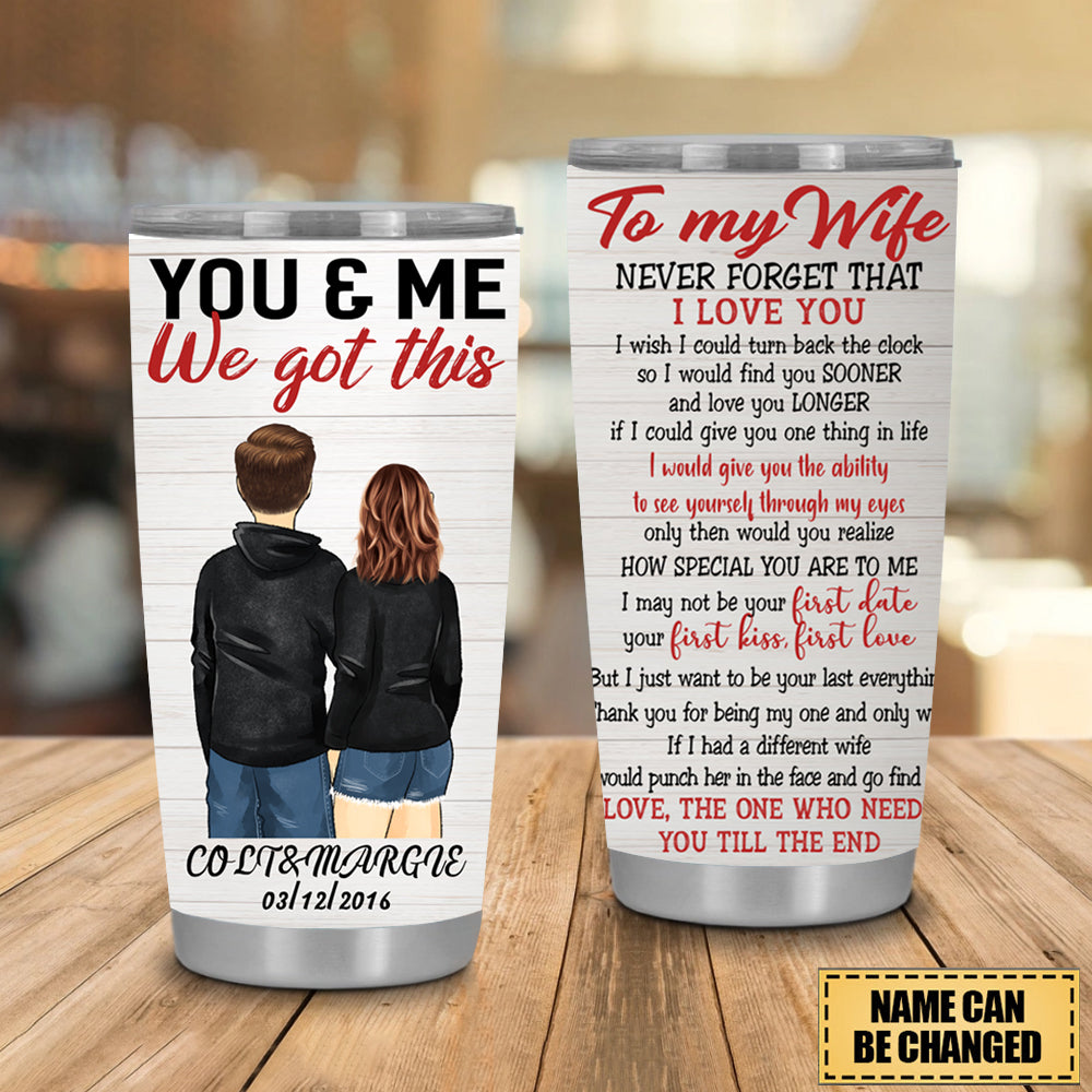 Thank You For Being My Wife - Personalized Tumbler Cup - Gift For Couple