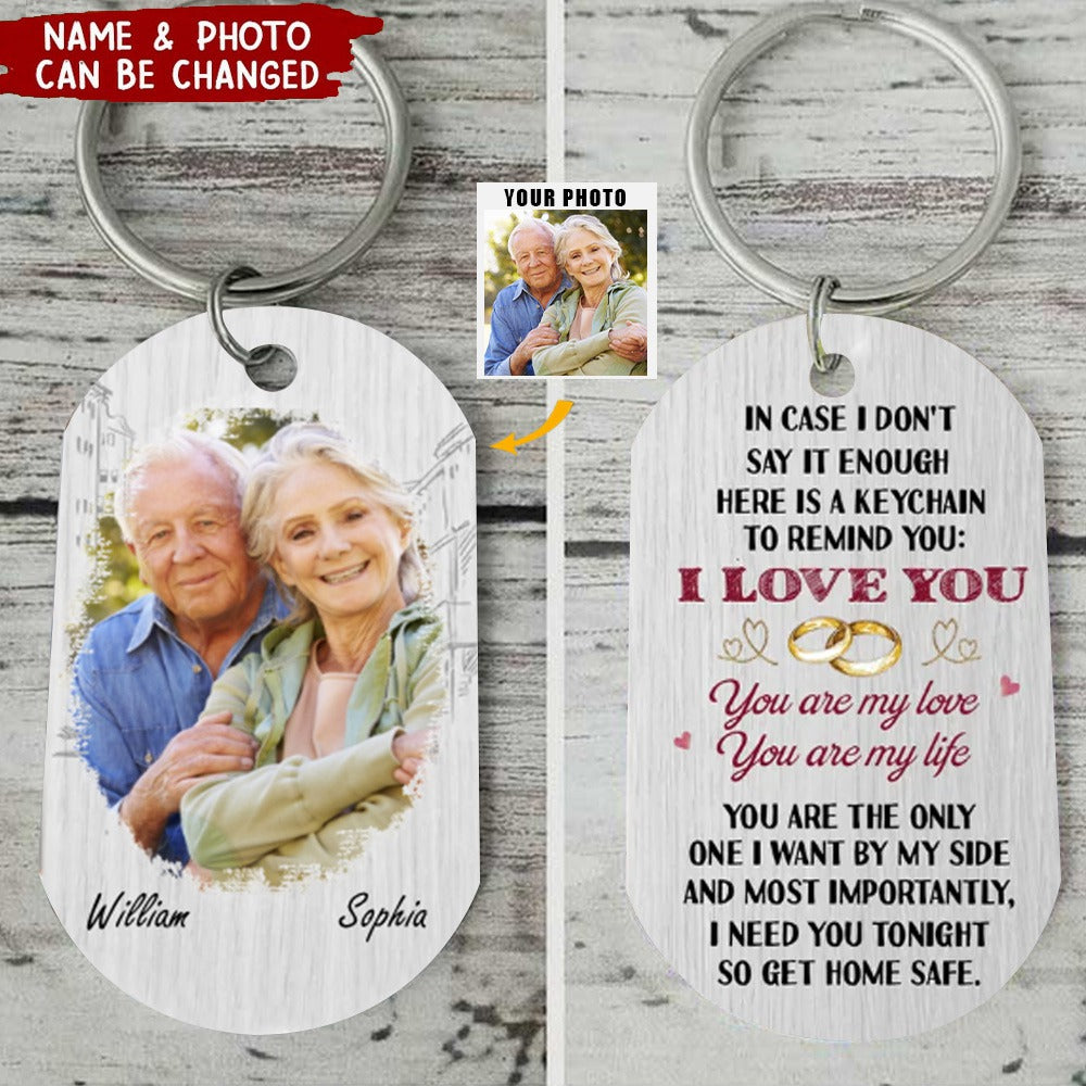 Personalized Couple I Need You Tonight Aluminum Keychain
