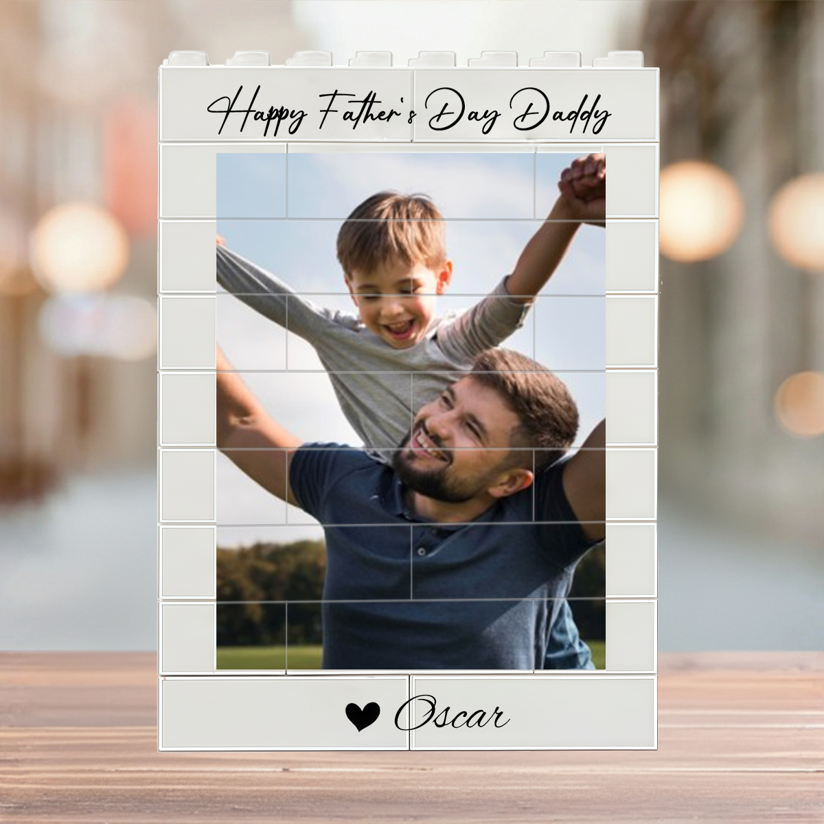 I Love You, Dad-Personalized Photo Building blocks, Father's Day Gift