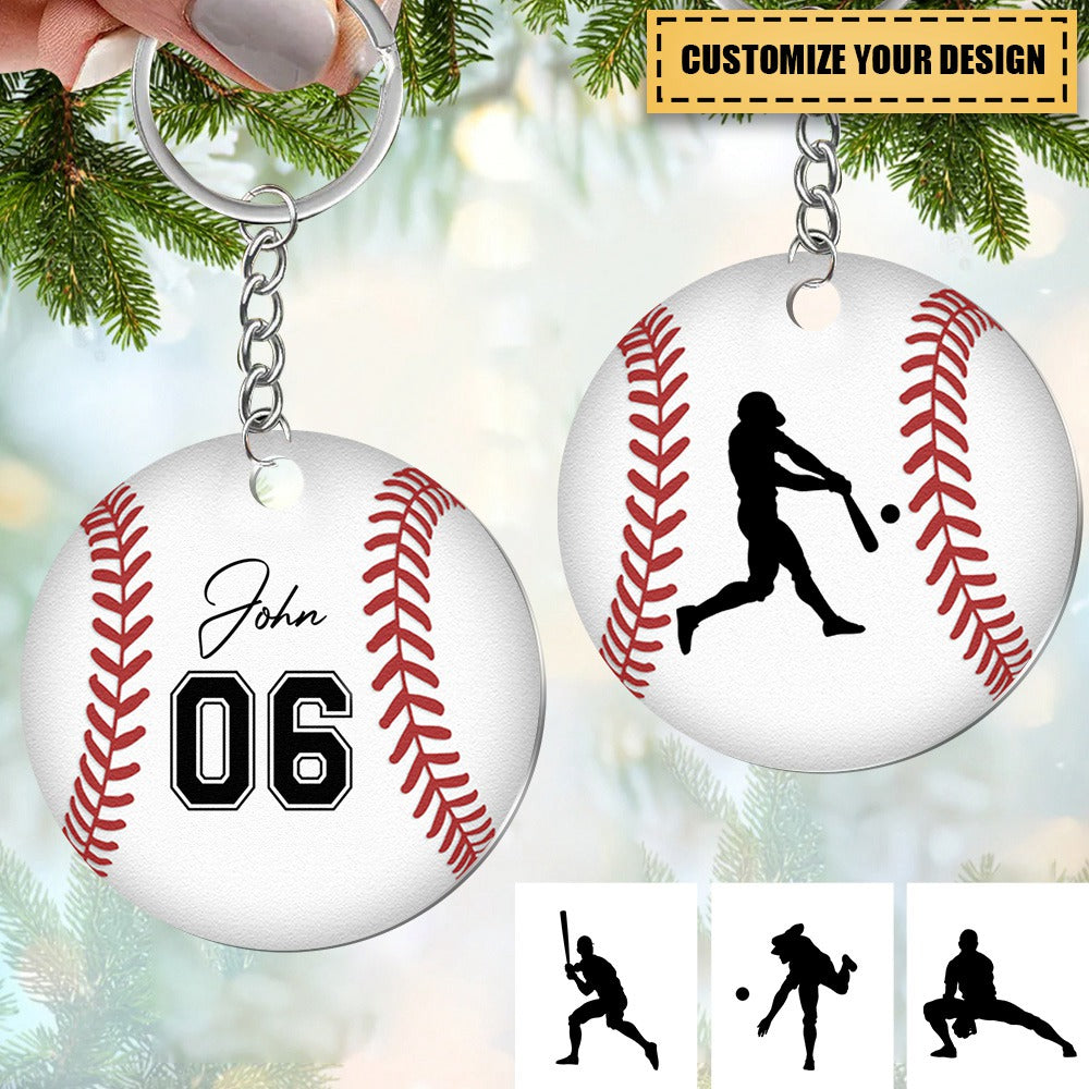 Baseball Ball - Personalized Acrylic Keychain
