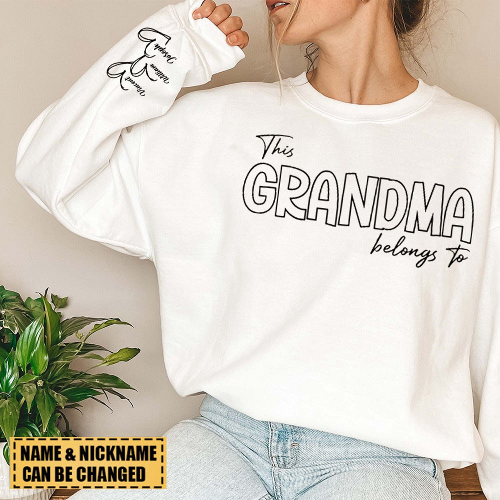 This Grandma Belongs To Family Personalized Sweatshirt