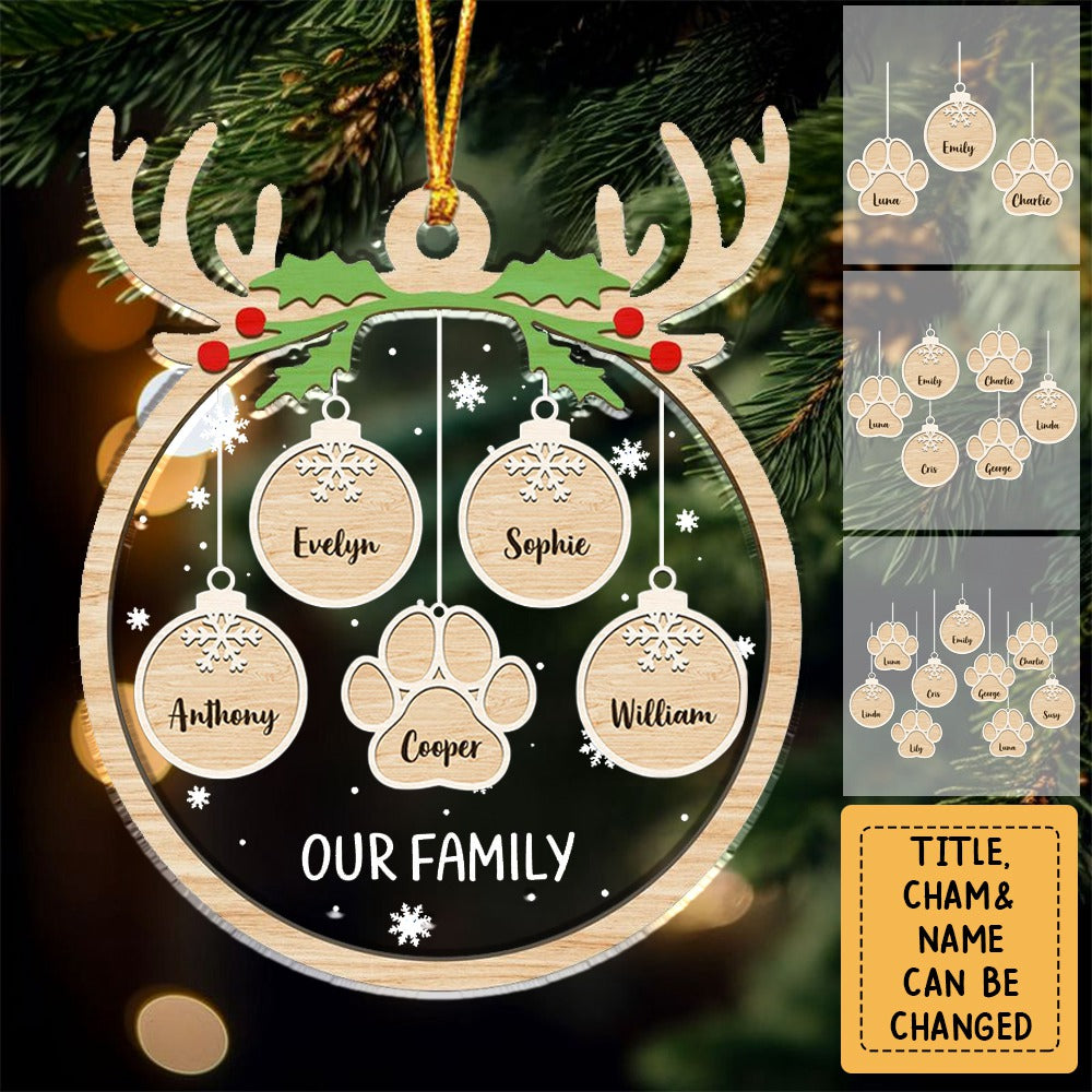 Paw Charm - Personalized Custom Acrylic Ornament