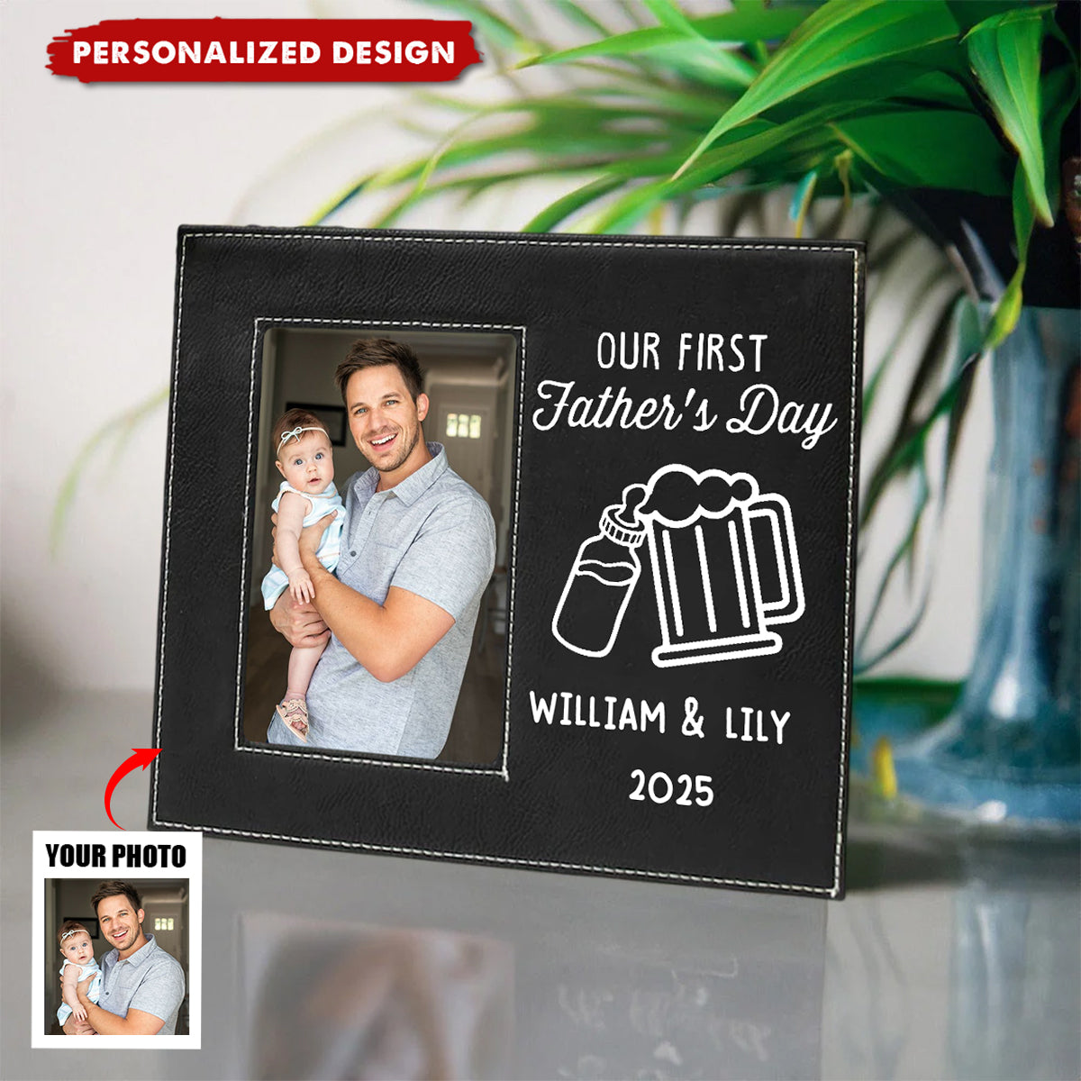 First Father's Day Gift 2025, Personalized Picture Frame From Baby