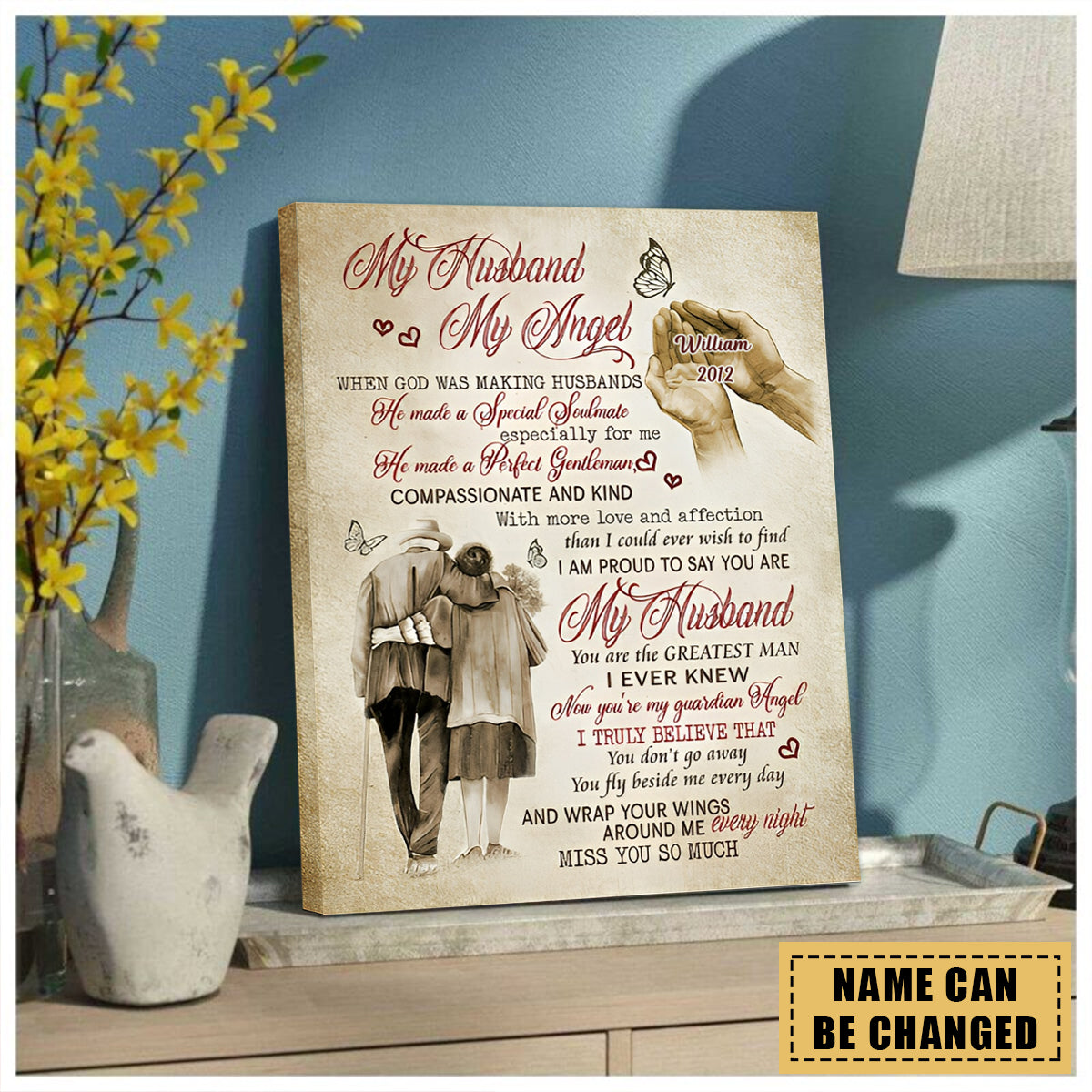 My Husband My Angel When God Was Making Personalized Poster