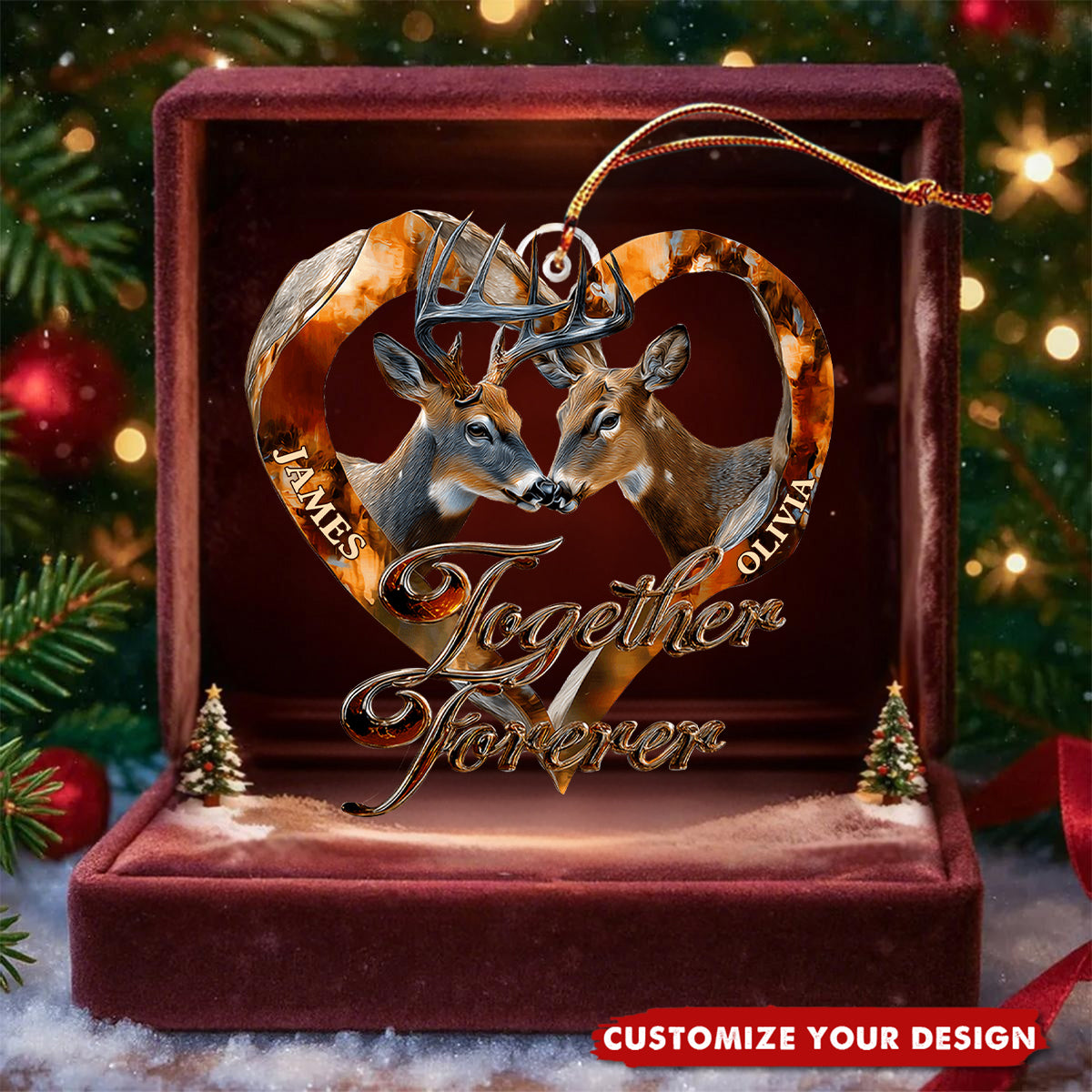 Together Forever - Personalized Couple Ornament