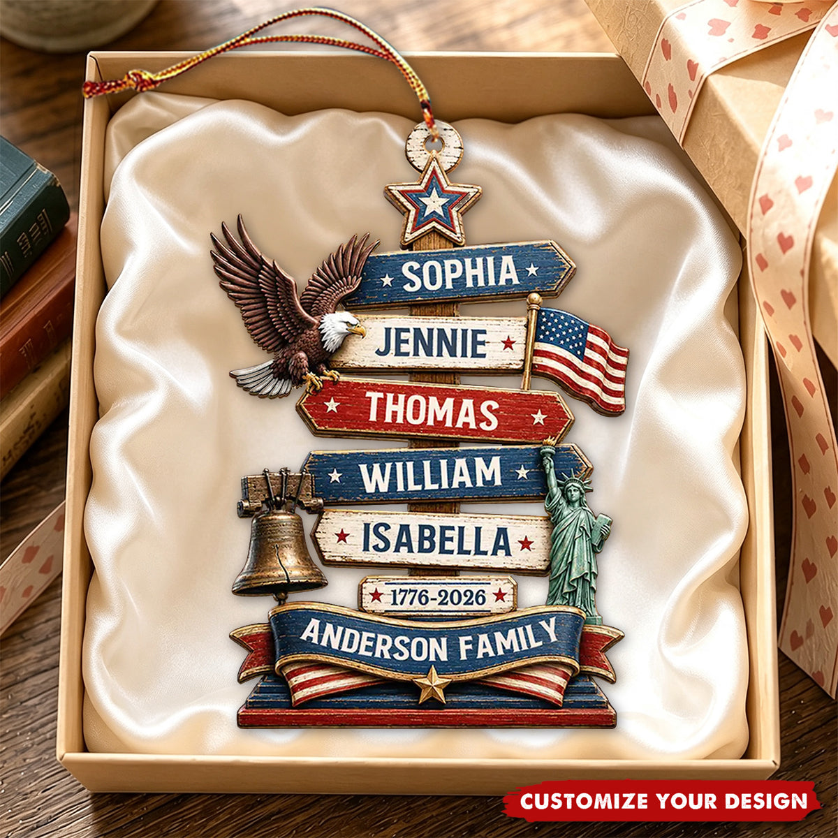 Christmas Standing Tall In Freedom And Love - Personalized Custom Shaped Wooden Ornament