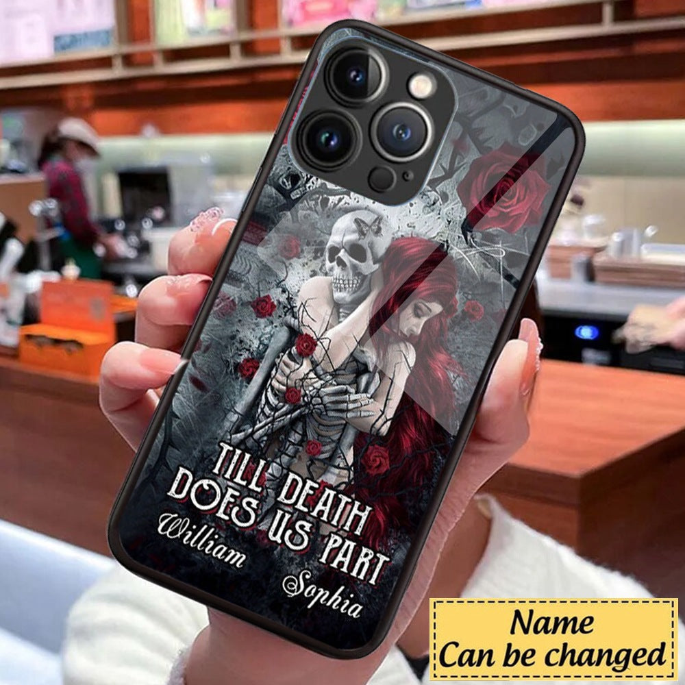 Til Death Does Us Part Couple Skull -Personalized Phone Case