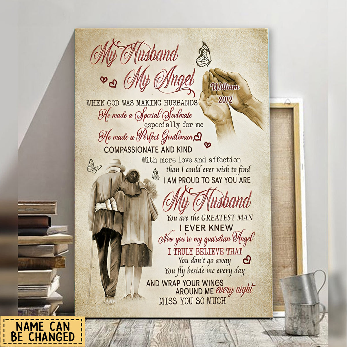 My Husband My Angel When God Was Making Personalized Poster