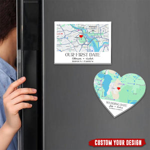 Where We Met - Personalized Map Acrylic Fridge Magnet