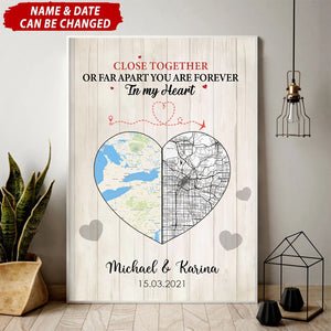 I Love You More Than The Miles Between Us Personalized Gifts Custom Poster-Gift For Couples