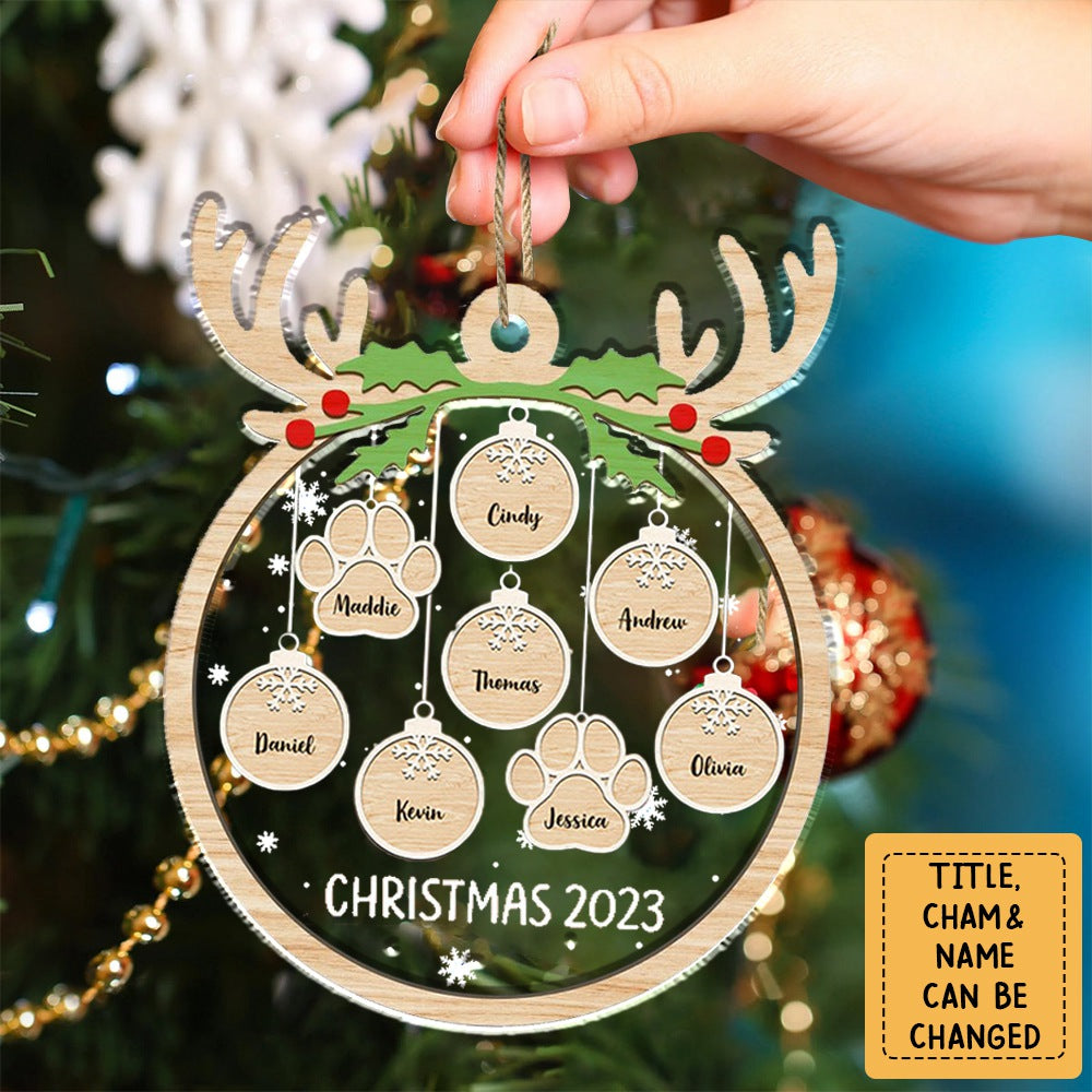 Paw Charm - Personalized Custom Acrylic Ornament