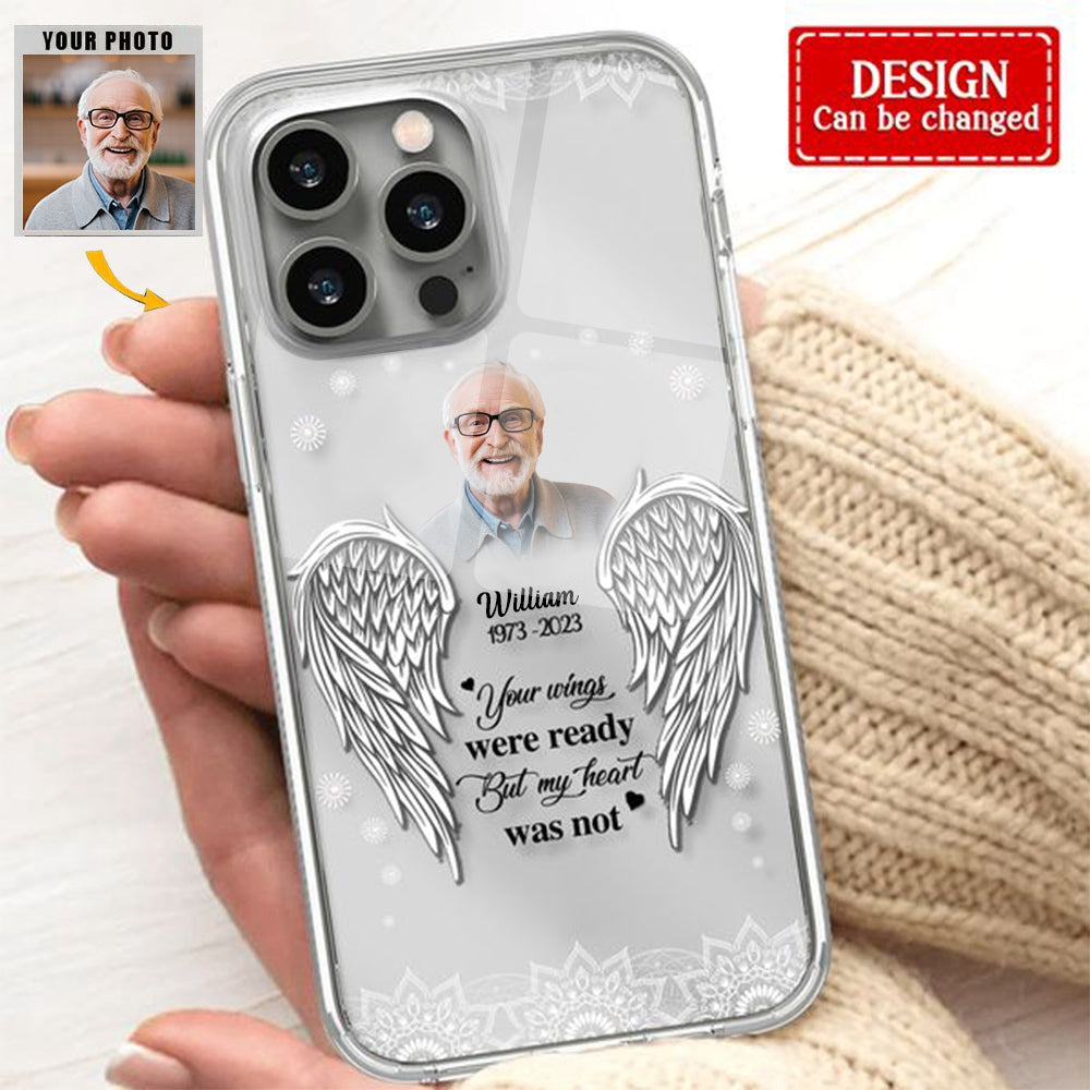 You left my world but never my heart - Personalized Memorial Phone Case