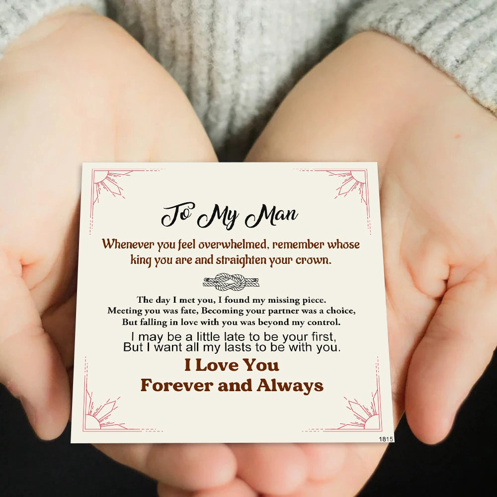 I Love You Forever&Always Leather Bracelet Gift With Gift Card