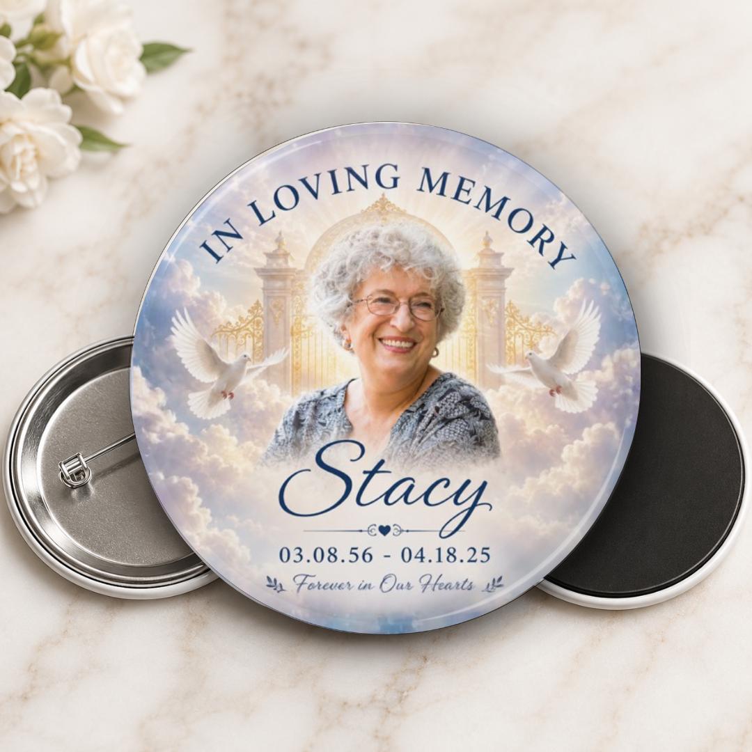 Serenity Sky Custom Memorial Photo Ornament