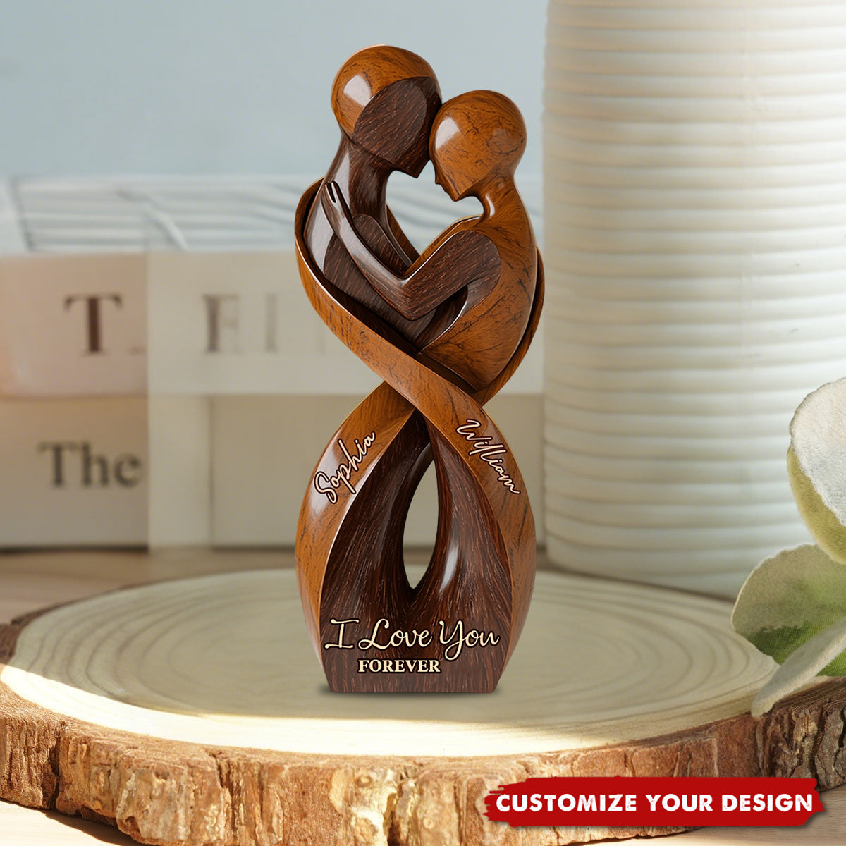 I Love You Forever - Personalized Couple Plaque