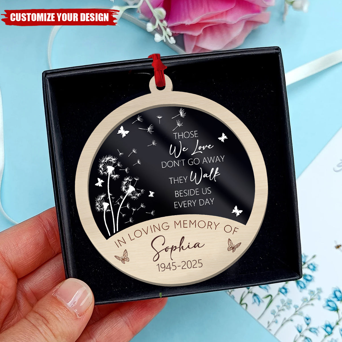 In Loving Memory Of - Personalized Mom Dad Remembrance Ornament