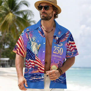 America's Freedom 250th Anniversary, Personalized Hawaiian Shirt