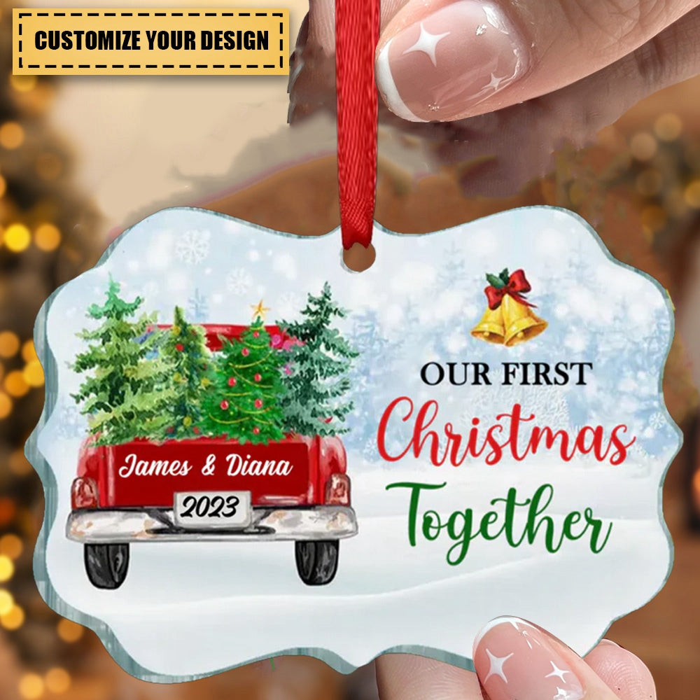 Couple - Our First Christmas Together - Personalized Ornament