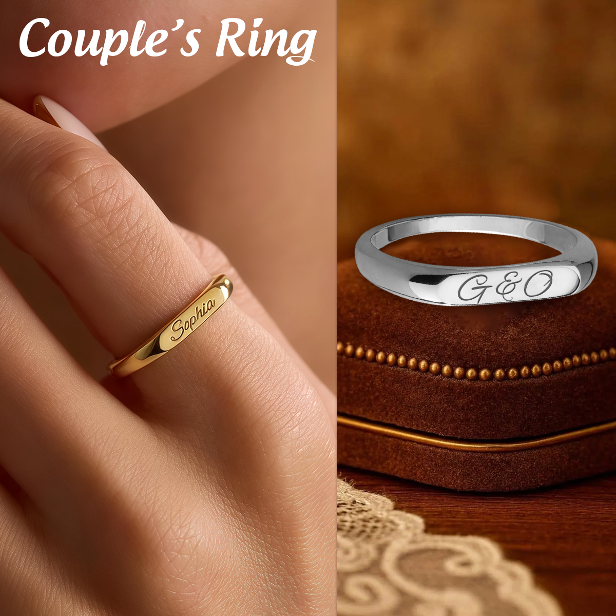 Personalized Custom Dainty Name Ring, Gift For Her