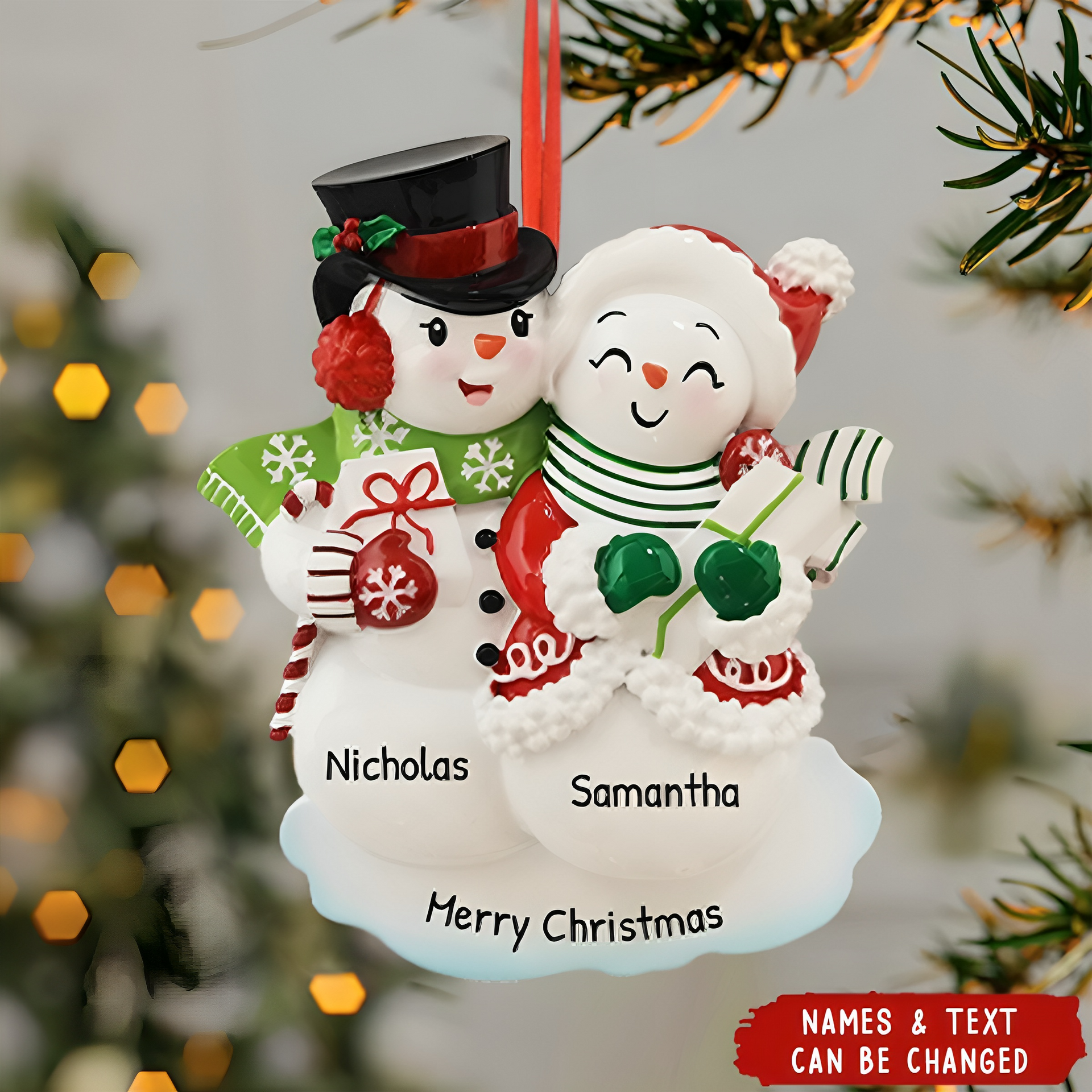 1st Christmas Together Customized Home Ornament Gift-Personalized Christmas Ornament For Couple