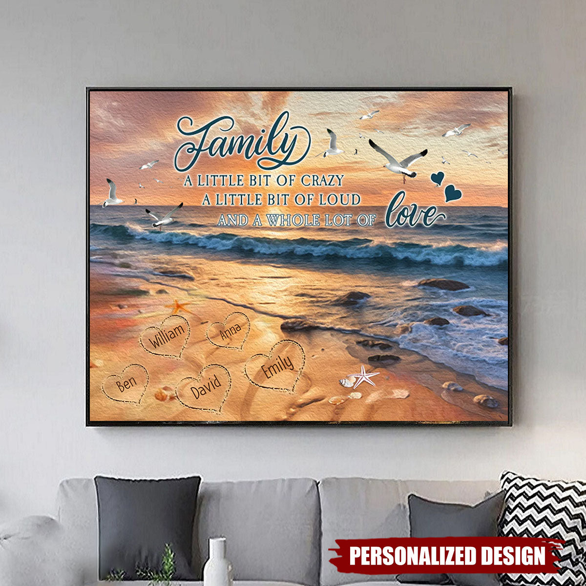 Family A Whole Lot Of Love - Personalized Family Poster