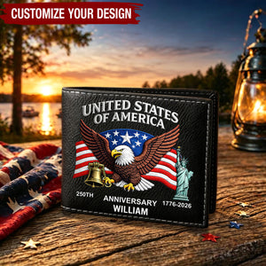 250th Anniversary Customized Wallet - Personalized Name
