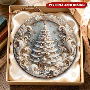 Personalized Christmas Tree Ornament, Festive Keepsake Gift