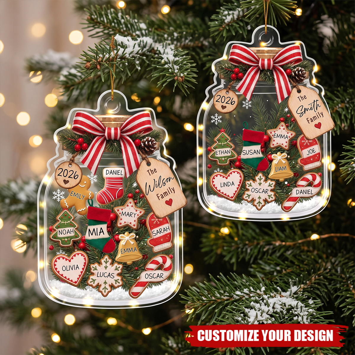 Personalized Family Christmas Ornament- Custom Name Keepsake