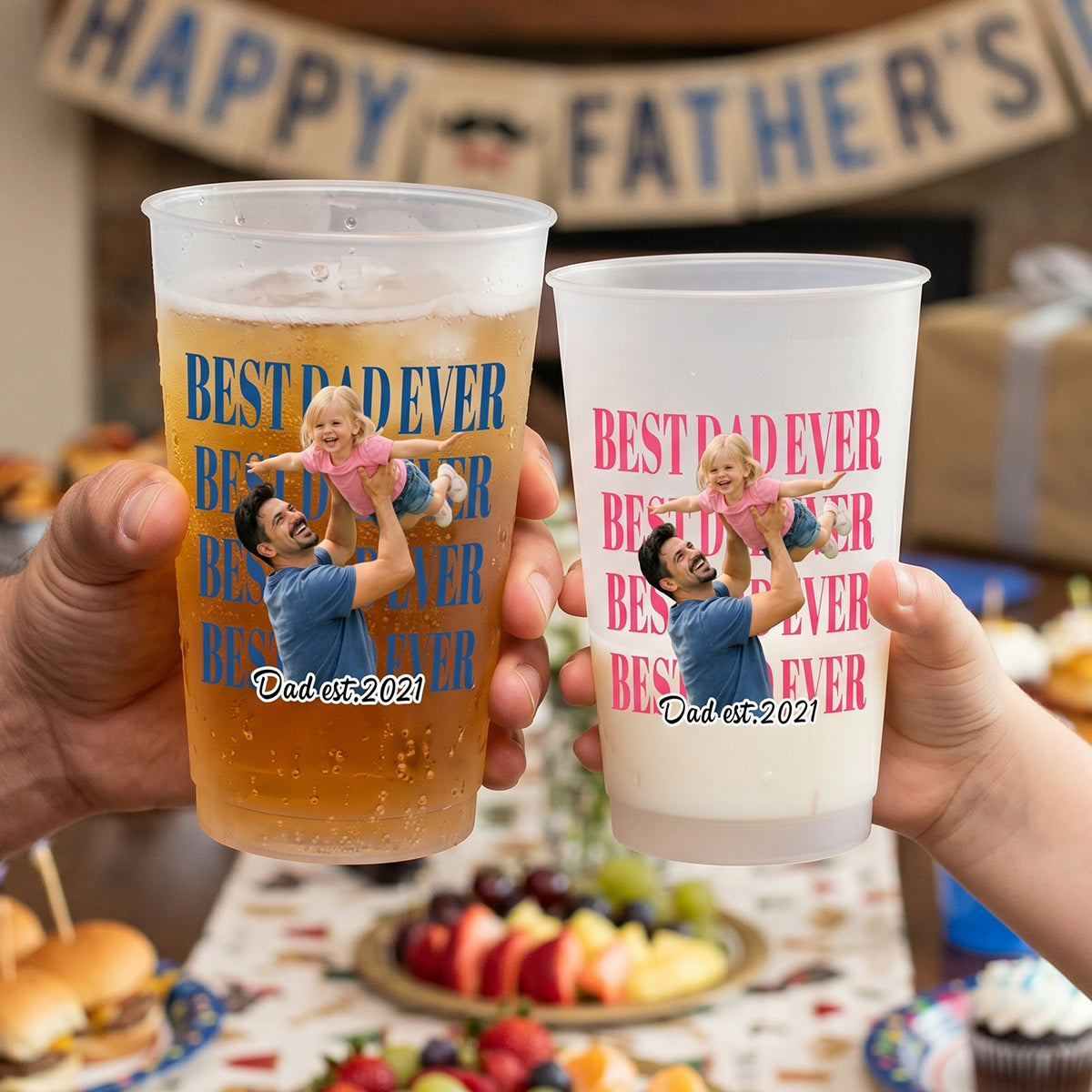 Custom Party Cups - Personalized Father's Day Gifts For Dad, Grandpa