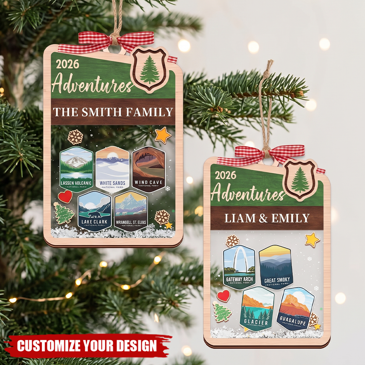 Personalized National Parks Adventure Ornament-Travelling Christmas Gift