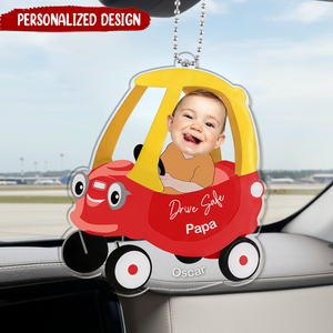 Personalized Drive Safe Baby Photo Face Car Ornament